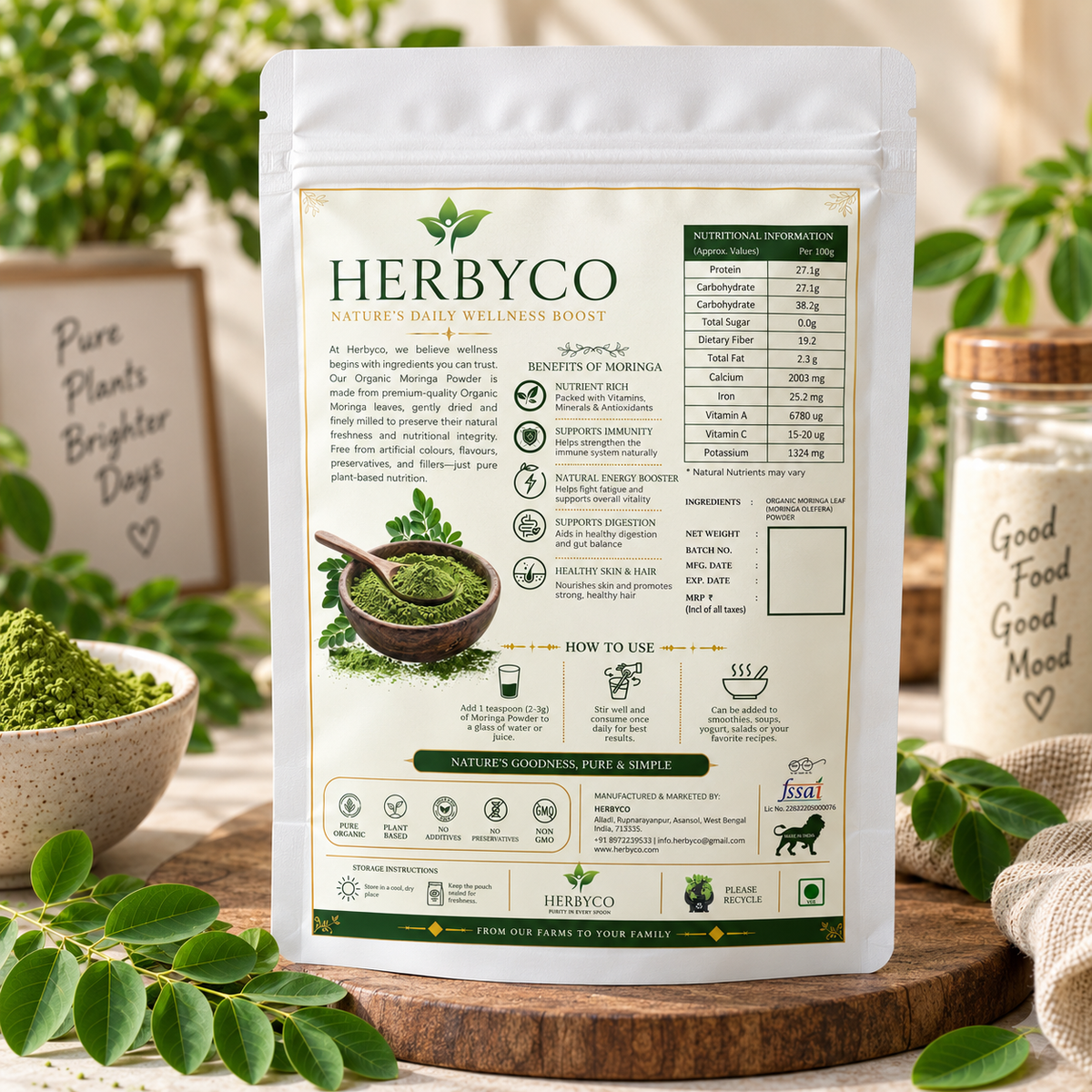 Moringa Leaf Powder – Pure Moringa Powder -250 gm